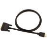 Amazon Basics Câble adaptateur HDMI-A vers DVI, Bidirectionnel 1080P, Plaqué or, 0.9 m, Noir