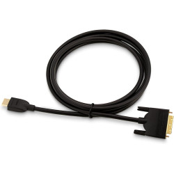 Amazon Basics Câble adaptateur HDMI-A vers DVI (mâle), bidirectionnel 1080p, plaqué or, 1.8 m, pour télévision, noir
