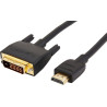 Amazon Basics Câble adaptateur HDMI-A vers DVI, Bidirectionnel 1080P, Plaqué or, 0.9 m, lot de 10, Noir