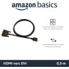 Amazon Basics Câble adaptateur HDMI-A vers DVI, Bidirectionnel 1080P, Plaqué or, 0.9 m, lot de 10, Noir