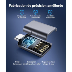 Syntech Adaptateur USB C mâle vers USB 3.2 Femelle 2 Pack, Adaptateur Compatible avec iPhone 17 16 Pro Max MacBook Pro/Air iMac 