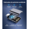 Syntech Adaptateur USB C mâle vers USB 3.2 Femelle 2 Pack, Adaptateur Compatible avec iPhone 17 16 Pro Max MacBook Pro/Air iMac 