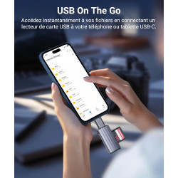 Syntech Adaptateur USB C mâle vers USB 3.2 Femelle 2 Pack, Adaptateur Compatible avec iPhone 17 16 Pro Max MacBook Pro/Air iMac 
