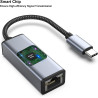 BENFEI Adaptateur USB-C vers Ethernet, USB Type-C (Thunderbolt 3) vers RJ45 LAN Compatible pour MacBook Pro 2019/2018/2017, MacB