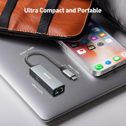 BENFEI Adaptateur USB C vers Ethernet Gigabit avec Alimentation 100 W, Adaptateur réseau Thunderbolt 3/4 vers RJ45 Ethernet LAN 