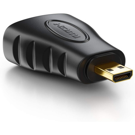 deleyCON MK184 Adaptateur HDMI vers Micro HDMI - Femelle HDMI vers Micro Connecteur HDMI Adaptateur Vidéo 4k Ultra HD (UHD) 1080