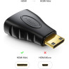 deleyCON Adaptateur HDMI vers Mini HDMI - Femelle HDMI vers Prise Mini HDMI Adaptateur Vidéo 1920x1200 Full HD 1080p - Noir