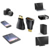 deleyCON Adaptateur HDMI vers Mini HDMI - Femelle HDMI vers Prise Mini HDMI Adaptateur Vidéo 1920x1200 Full HD 1080p - Noir