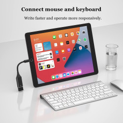IVSHOWCO Adaptateur de caméra USB pour iPhone, Adaptateur de câble OTG USB Cible pour iPad Prend en Charge la clé USB, Le Lecteu