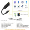 IVSHOWCO Adaptateur de caméra USB pour iPhone, Adaptateur de câble OTG USB Cible pour iPad Prend en Charge la clé USB, Le Lecteu