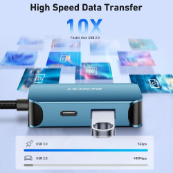 BENFEI Hub USB C vers HDMI VGA, Adaptateur USB C vers USB, Compatible avec MacBook Pro 2021/2020/2019, Surface Book 2, Dell XPS 