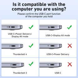 BENFEI Hub USB C vers HDMI VGA, Adaptateur USB C vers USB, Compatible avec MacBook Pro 2021/2020/2019, Surface Book 2, Dell XPS 