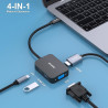 HUB USB C 4 en 1, BENFEI adaptateur USB C vers HDMI VGA, adaptateur USB Type-C vers USB, compatible pour MacBook Pro/Air, iPhone