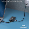 HUB USB C 4 en 1, BENFEI adaptateur USB C vers HDMI VGA, adaptateur USB Type-C vers USB, compatible pour MacBook Pro/Air, iPhone
