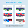 Switch HDMI, USB C vers Dual HDMI Adapter 4K@60Hz, Splitter hdmi 2 Sorties, 2 Ports Hdmi 4K, PD Port, USB 3.0 Port Pour Ordinate