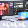 Avigers Répartiteur HDMI 1 en 2 sorties - Adaptateur USB C vers HDMI - 2 moniteurs - Commutateur HDMI avec 2 ports HDMI pour ord