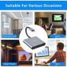 Avigers Répartiteur HDMI 1 en 2 sorties - Adaptateur USB C vers HDMI - 2 moniteurs - Commutateur HDMI avec 2 ports HDMI pour ord
