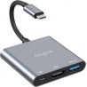 Adaptateur USB C vers HDMI 4K, 3 en1 Multiport Adapter USB C avec HDMI, PD Charge 100W,USB 3.0, USB C hub pour Samsung, MacBook 