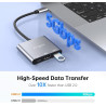 Adaptateur USB C vers HDMI 4K, 3 en1 Multiport Adapter USB C avec HDMI, PD Charge 100W,USB 3.0, USB C hub pour Samsung, MacBook 