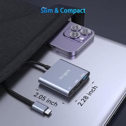 Adaptateur USB C vers HDMI 4K, 3 en1 Multiport Adapter USB C avec HDMI, PD Charge 100W,USB 3.0, USB C hub pour Samsung, MacBook 