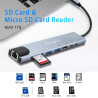 8 en 1 Hub/Adaptateur USB C avec RJ45 Ethernet, 4K HDMI, 100W PD, Lecture de Carte SD/TF, 2 Ports USB 3.0, Type C Adaptateur Mul