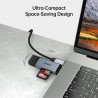 BENFEI Lecteur de Cartes SD, Adaptateur USB C vers Carte mémoire Micro SD à Double Fente Compatible avec iPhone 15 Pro/Max, MacB