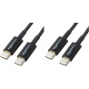 Amazon Basics Câble de Chargement Rapide USB-C vers USB-C 2.0, débit de 480 Mbit/s, certifié USB-If, pour Apple iPhone 16/15, iP