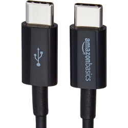 Amazon Basics Câble de Chargement Rapide USB-C vers USB-C 2.0, débit de 480 Mbit/s, certifié USB-If, pour Apple iPhone 16/15, iP