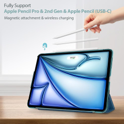 ProCase Coque pour iPad Air 11 Pouces (M3) 2025/(M2) 2024, Air 5ème 2022/4ème 2020 10.9 Pouces, Étui de Protection Anti-Chute, R