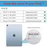 ProCase Coque pour iPad Air 11 Pouces (M3) 2025/(M2) 2024, Air 5ème 2022/4ème 2020 10.9 Pouces, Étui de Protection Anti-Chute, R