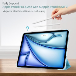 ProCase Coque pour iPad Air 11 Pouces (M3) 2025/(M2) 2024, Air 5ème 2022/4ème 2020 10.9 Pouces, Étui de Protection Anti-Chute, R