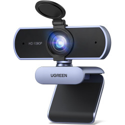 Uvert webcam full hd 1080p 30fps caméra usb pc mise au point fixe deux micro 360 degrés rotation plug play windows macos linux y