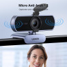 Uvert webcam full hd 1080p 30fps caméra usb pc mise au point fixe deux micro 360 degrés rotation plug play windows macos linux y