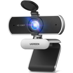 Uvert webcam full hd 1080p 30fps caméra usb pc mise au point fixe deux micro 360 degrés rotation plug play windows macos linux y