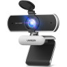 Uvert webcam full hd 1080p 30fps caméra usb pc mise au point fixe deux micro 360 degrés rotation plug play windows macos linux y