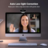 Uvert webcam full hd 1080p 30fps caméra usb pc mise au point fixe deux micro 360 degrés rotation plug play windows macos linux y
