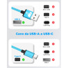 Cable USB C, [2M+1M/Lot de 2] Charge Rapide 3A Câble Chargeur Type C Tressé Cordon Cable USB A vers USB C pour Samsung Galaxy S2