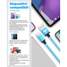 Cable USB C, [2M+1M/Lot de 2] Charge Rapide 3A Câble Chargeur Type C Tressé Cordon Cable USB A vers USB C pour Samsung Galaxy S2