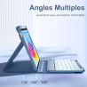 Vobafe Coque Clavier pour iPad A16 11/10 Ème Generation (11 Pouces 2025/10.9 Pouces 2022), Étui Keyboard 7 Couleurs Rétroéclairé