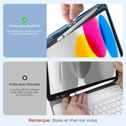 Vobafe Coque Clavier pour iPad A16 11/10 Ème Generation (11 Pouces 2025/10.9 Pouces 2022), Étui Keyboard 7 Couleurs Rétroéclairé