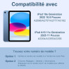 Vobafe Coque Clavier pour iPad A16 11/10 Ème Generation (11 Pouces 2025/10.9 Pouces 2022), Étui Keyboard 7 Couleurs Rétroéclairé