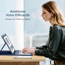 Vobafe Coque Clavier pour iPad A16 11/10 Ème Generation (11 Pouces 2025/10.9 Pouces 2022), Étui Keyboard 7 Couleurs Rétroéclairé