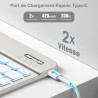 Vobafe Coque Clavier pour iPad A16 11/10 Ème Generation (11 Pouces 2025/10.9 Pouces 2022), Étui Keyboard 7 Couleurs Rétroéclairé