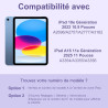Vobafe Coque Clavier pour iPad A16 11/10 Ème Generation (11 Pouces 2025/10.9 Pouces 2022), Étui Keyboard 7 Couleurs Rétroéclairé
