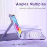 Vobafe Coque Clavier pour iPad A16 11/10 Ème Generation (11 Pouces 2025/10.9 Pouces 2022), Étui Keyboard 7 Couleurs Rétroéclairé