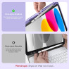 Vobafe Coque Clavier pour iPad A16 11/10 Ème Generation (11 Pouces 2025/10.9 Pouces 2022), Étui Keyboard 7 Couleurs Rétroéclairé