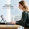 Vobafe Coque Clavier pour iPad A16 11/10 Ème Generation (11 Pouces 2025/10.9 Pouces 2022), Étui Keyboard 7 Couleurs Rétroéclairé