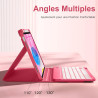Vobafe Coque Clavier pour iPad A16 11/10 Ème Generation (11 Pouces 2025/10.9 Pouces 2022), Étui Keyboard 7 Couleurs Rétroéclairé