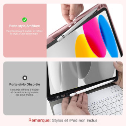 Vobafe Coque Clavier pour iPad A16 11/10 Ème Generation (11 Pouces 2025/10.9 Pouces 2022), Étui Keyboard 7 Couleurs Rétroéclairé