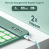 Vobafe Coque Clavier pour iPad A16 11/10 Ème Generation (11 Pouces 2025/10.9 Pouces 2022), Étui Keyboard 7 Couleurs Rétroéclairé